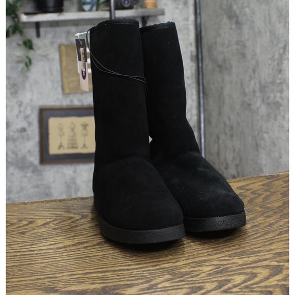 Universal Thread Womens Sarah Suede Shearling Winter Boots 91467407 Black 6M - Picture 3 of 9